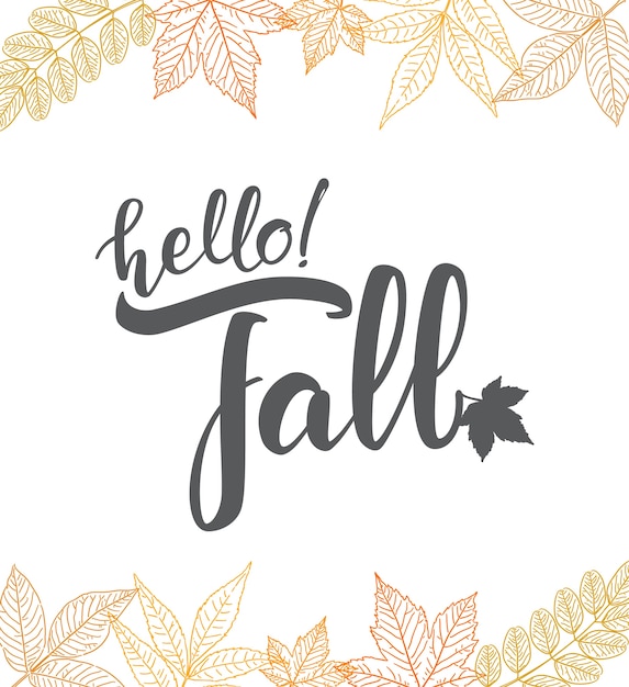 Vector hello fall background design