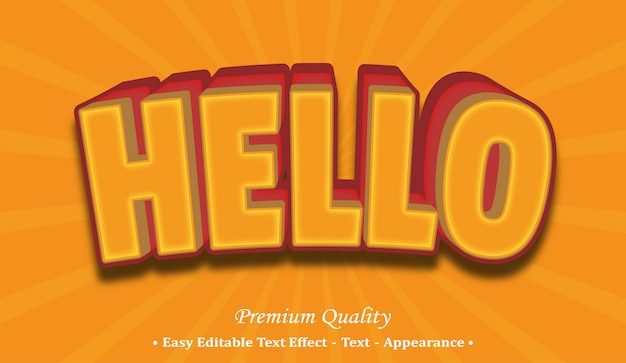 Hello  font style effect