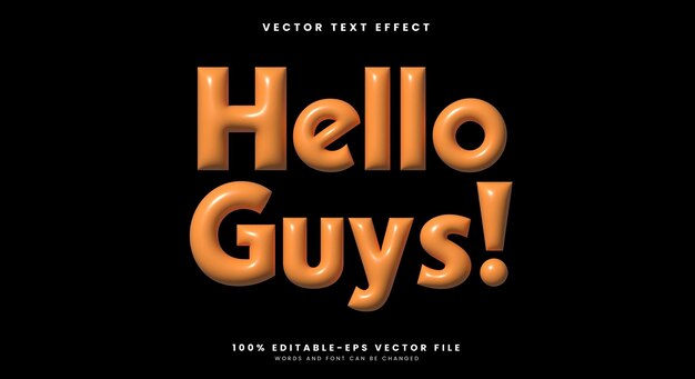 Hello Guys 3D インフレーテッド・カートゥーン・スタイル・テンプレート
