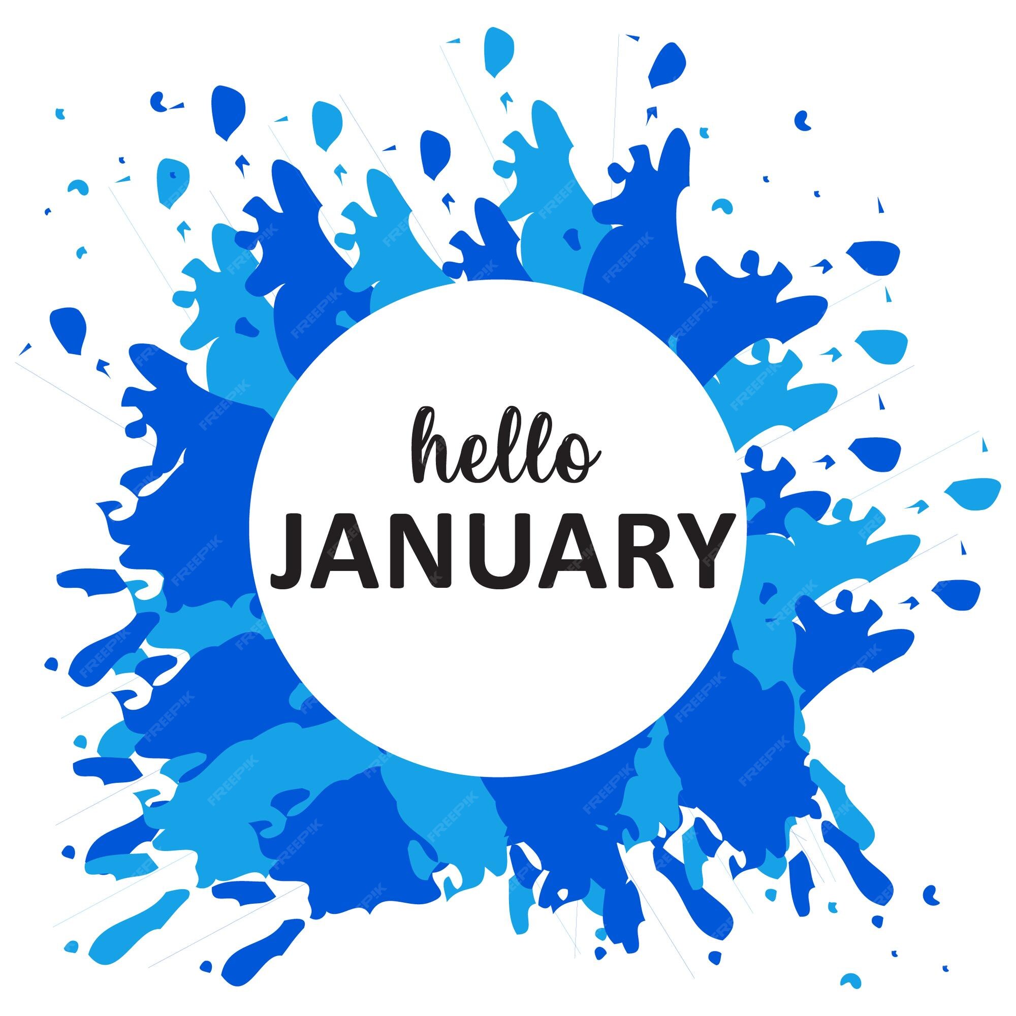 Premium Vector Hello january. january vector for greeting