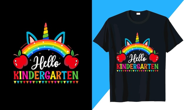 Hello kindergarten back to school t shirt design