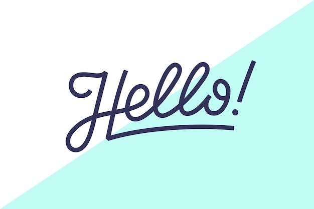 Vector hello. lettering for banner, poster and sticker concept with text hello.