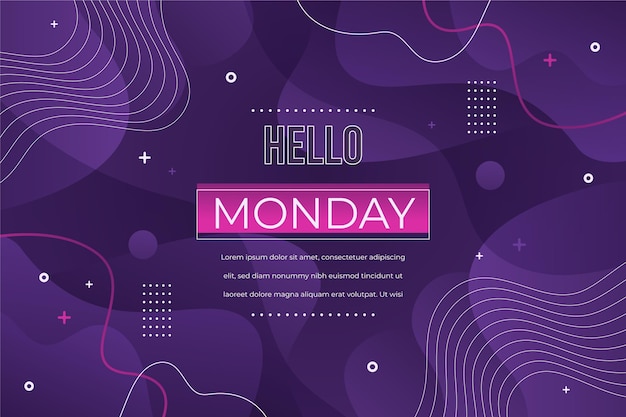 Hello monday template design