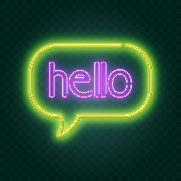 Hello neon sign