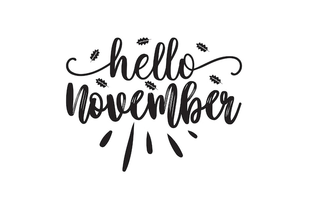 Vector hello november vector file