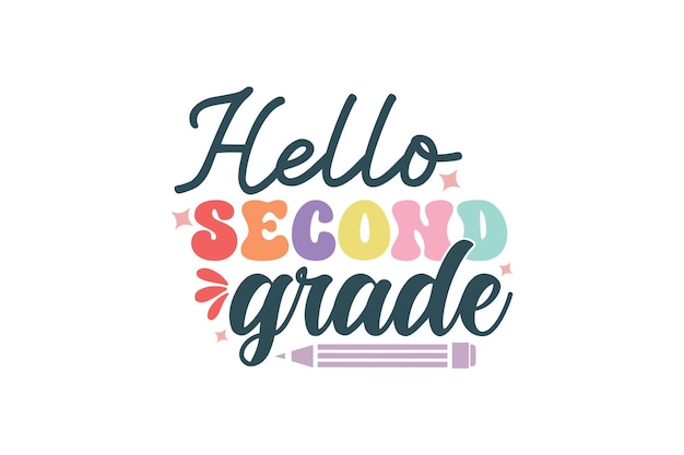 Hello Second Grade vector file