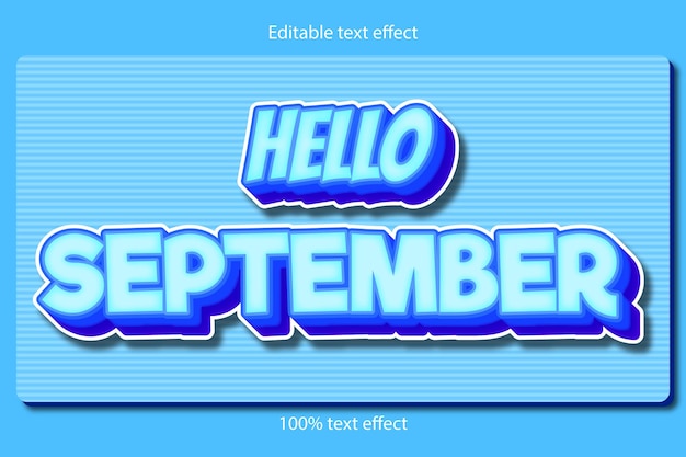 Hello september text effect