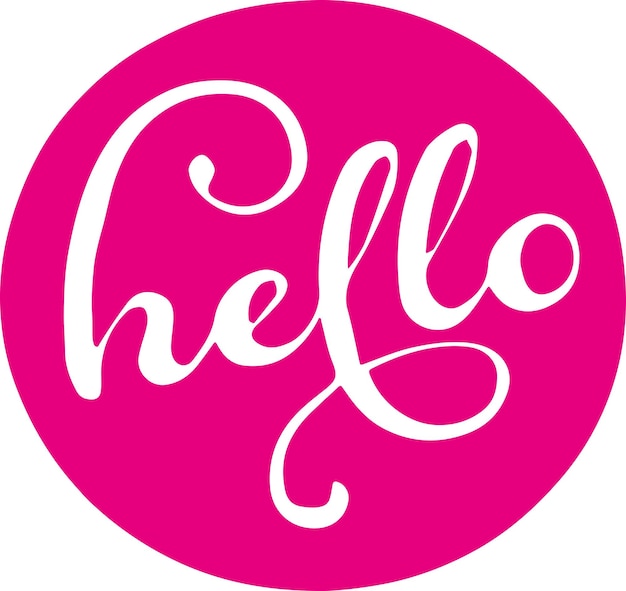 Vector hello silhouette vector cut file