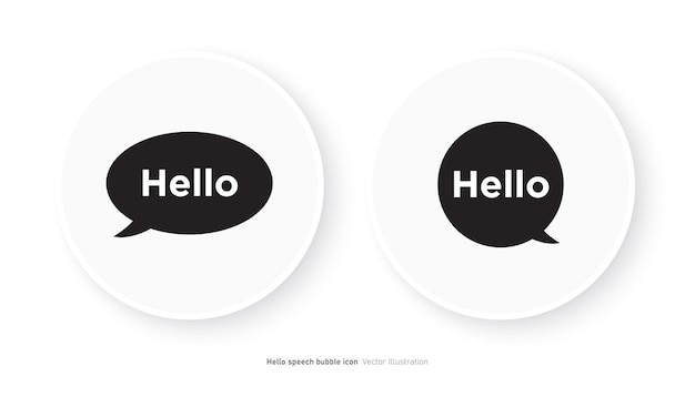 Vector hello speech bubble icon design vector illustration