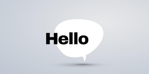 Hello speech bubble simple illustration