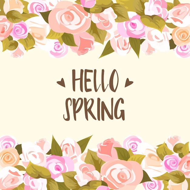 Hello spring background