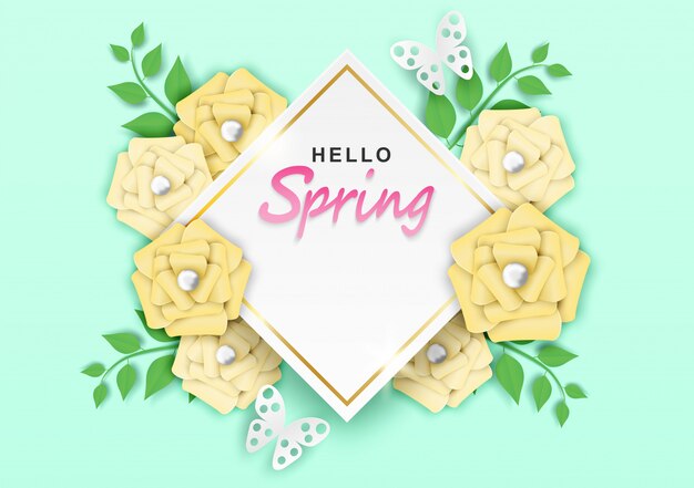 Hello spring background