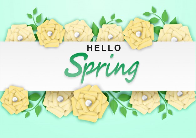 Hello spring background