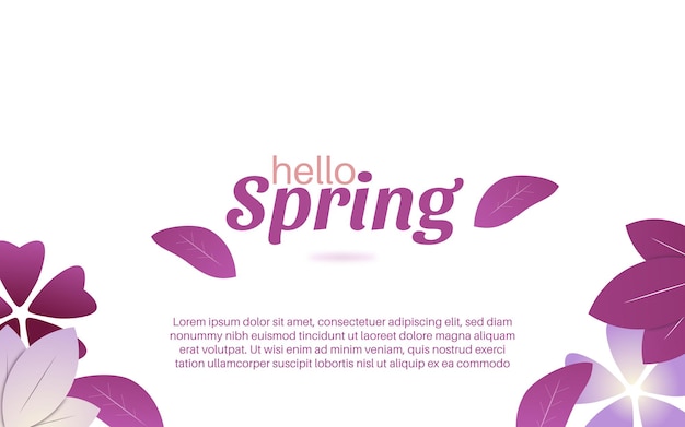 Hello Spring banner design