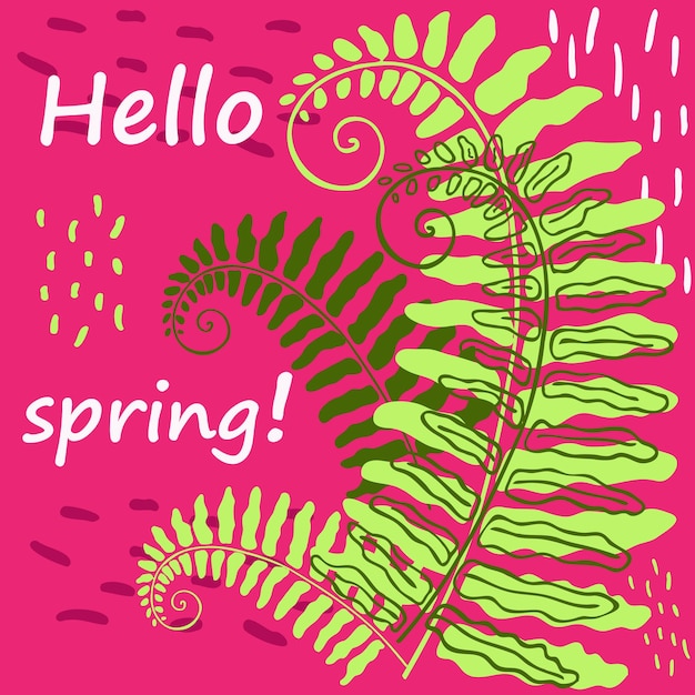 Hello spring! Bright background