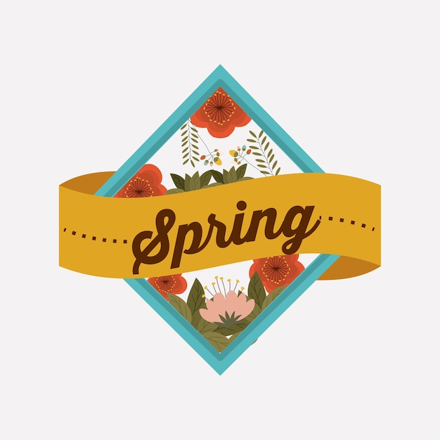 Vector hello spring design