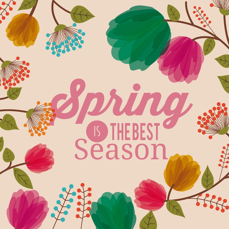 Vector hello spring design