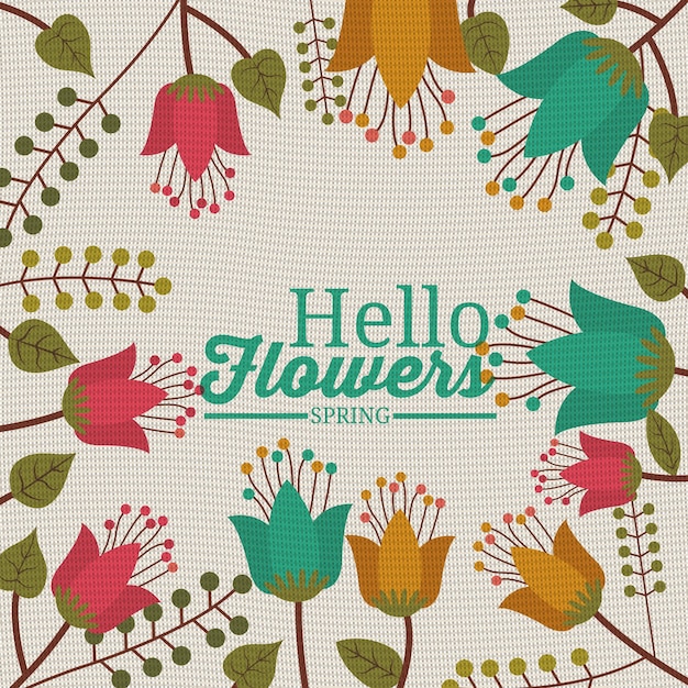 Вектор hello spring design