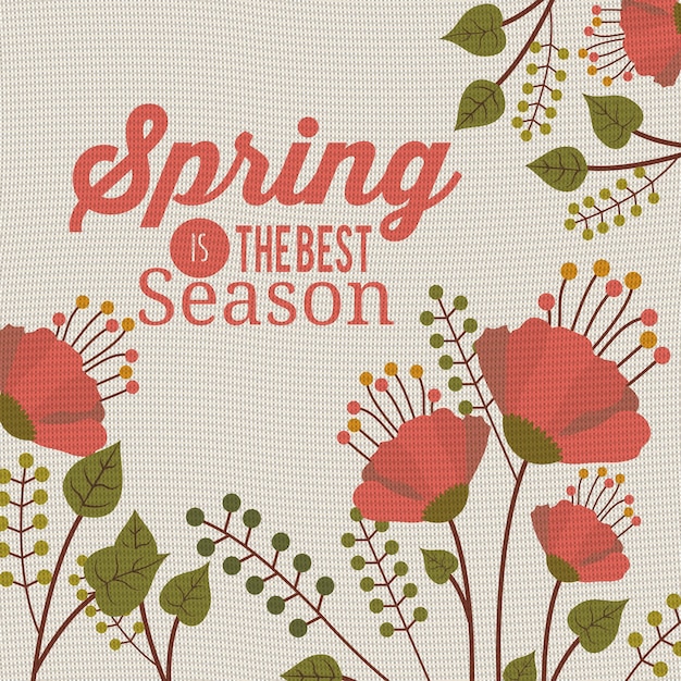 Vector hello spring design