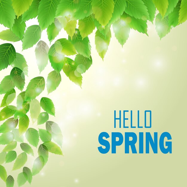 안녕하세요 봄 포스터 디자인