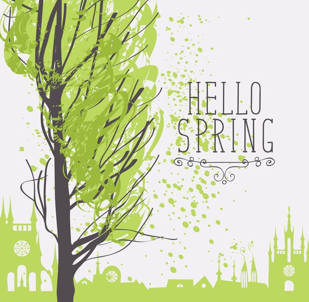 hello spring poster