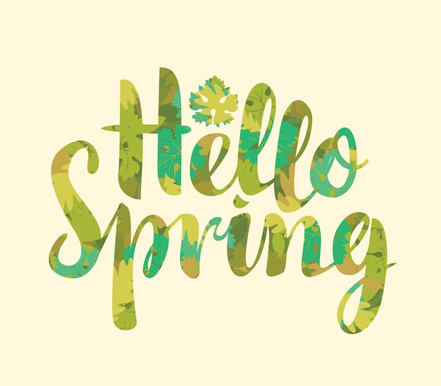 hello spring poster