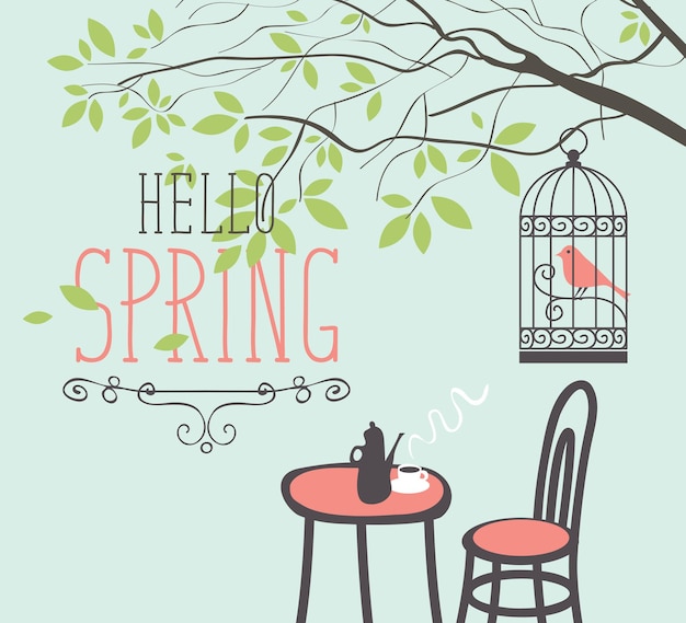 hello spring poster