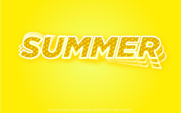 Hello summer 3d text style effect