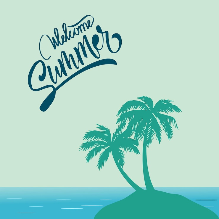 Hello summer background banner