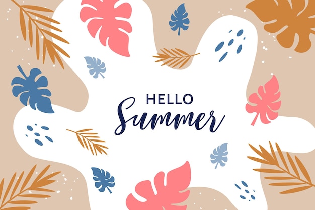 Vector hello summer banner