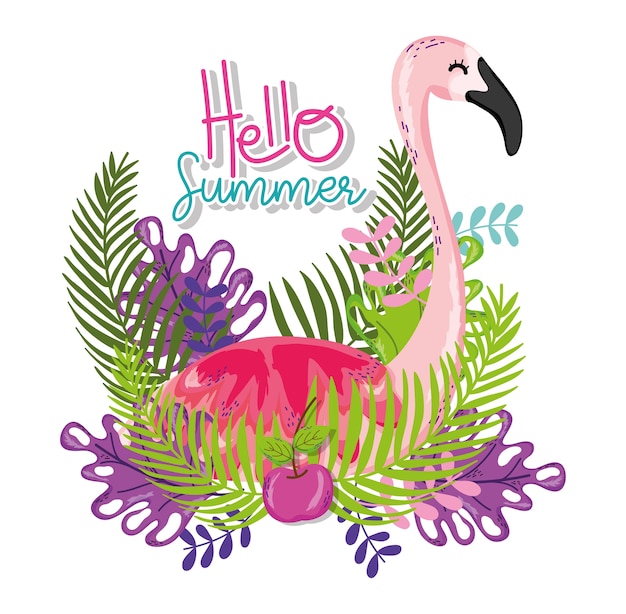 Vector hello summer card