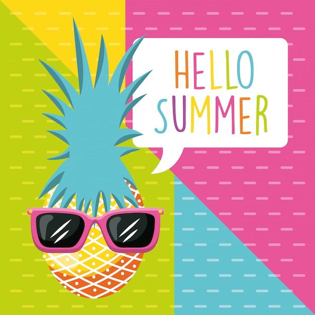 Vector hello summer card