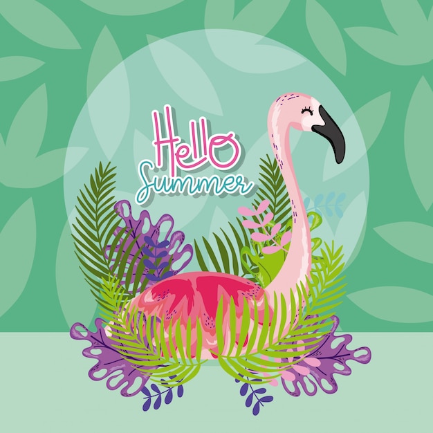 Vector hello summer cartoons