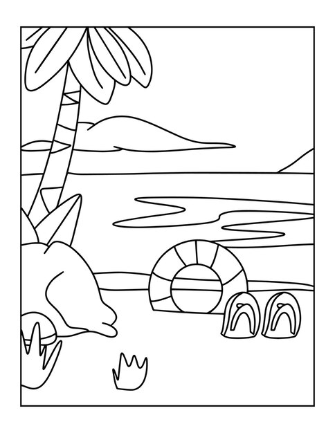 12+ Beach Coloring Sheet