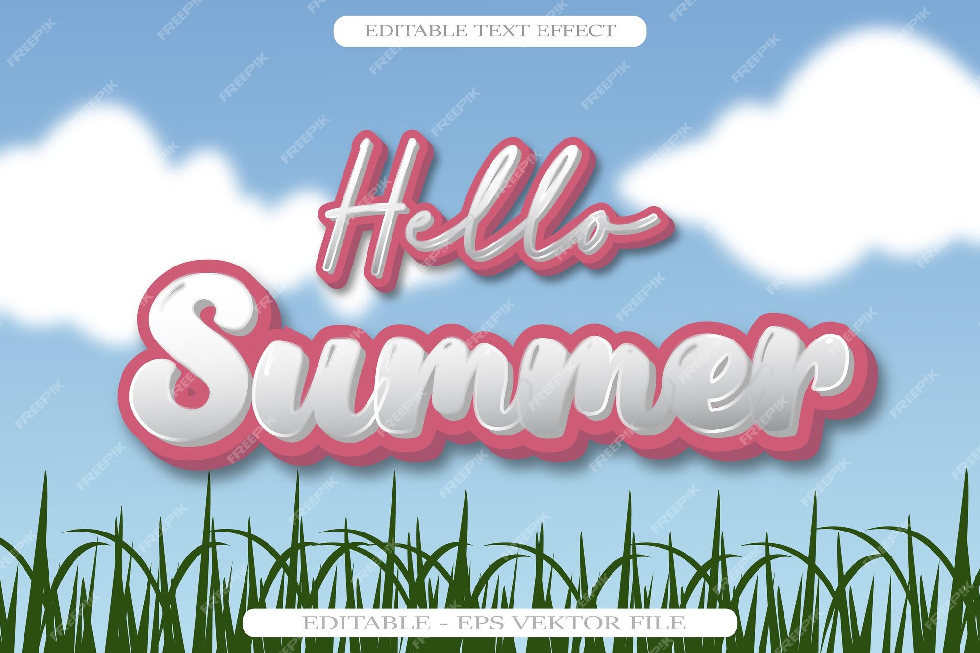 Hello Summer Gradient Melted Style Banner