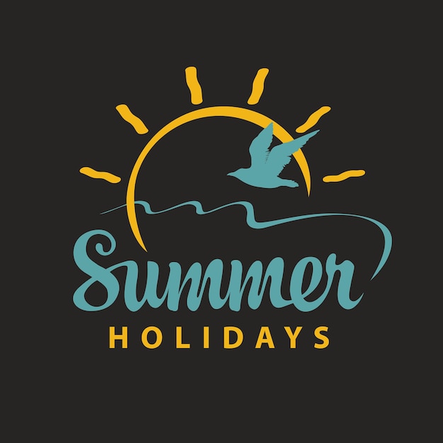 Vector hello summer holidays poster