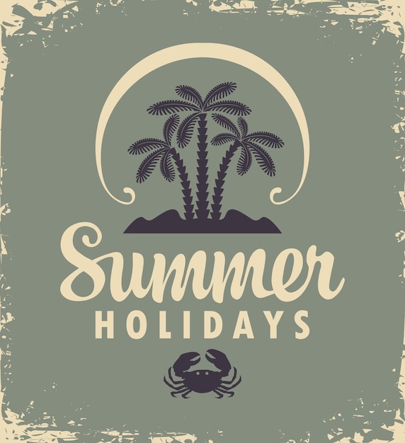 hello summer holidays poster