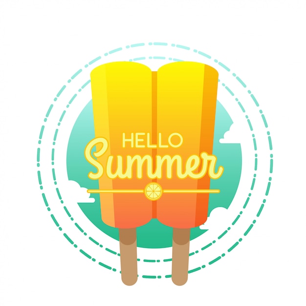 Vector hello summer illustration