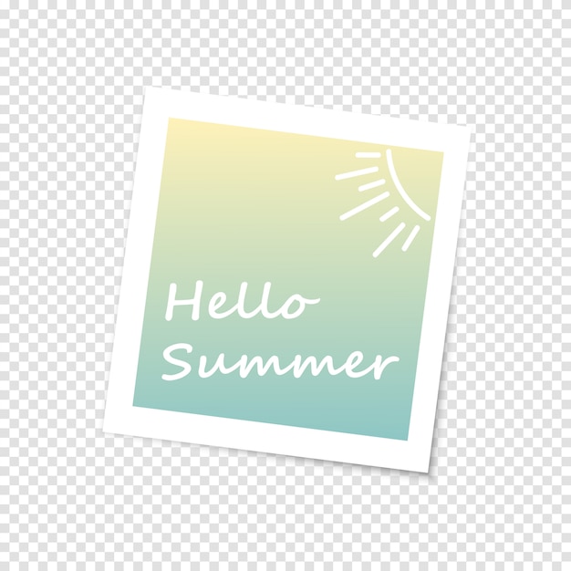 Hello summer photo frame