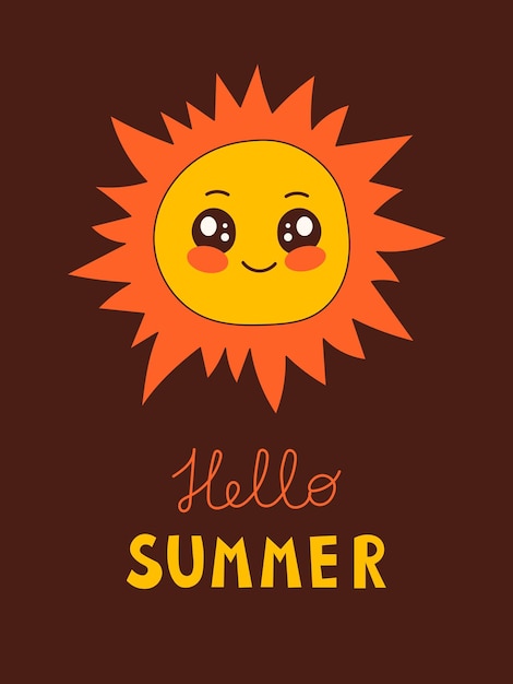 Hello summer poster banner