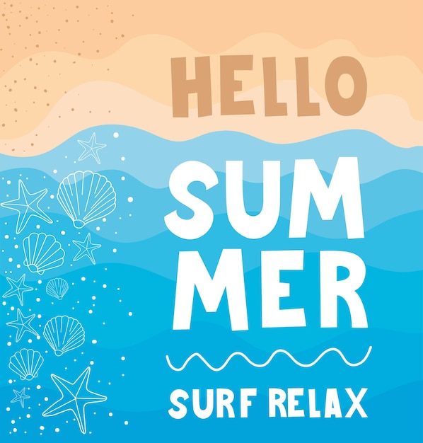 Vector hello summer poster