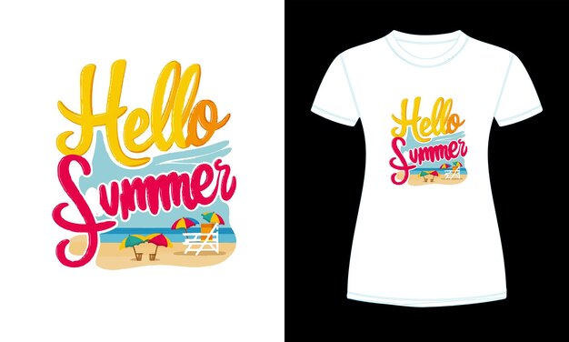 Vector hello summer t shirt design 21