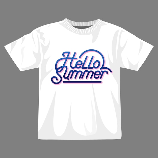 Hello summer t shirt design