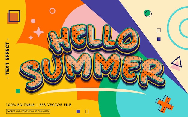 Hello Summer Text Effect Style