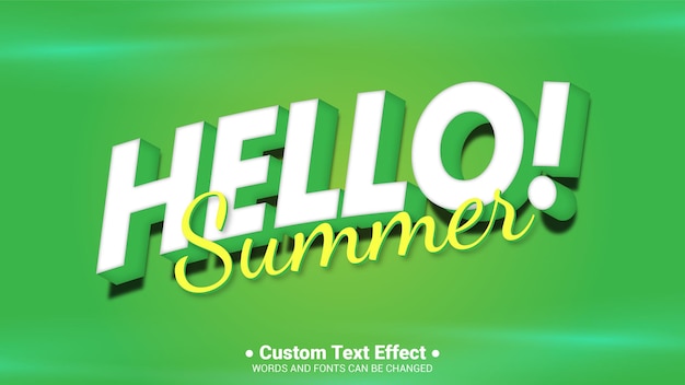 hello summer text effect