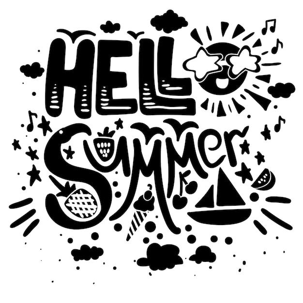 Vector hello summer vector poster