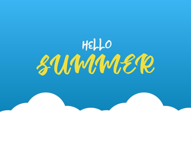 Hello Summer Vector Tshirt Design and Social media post design