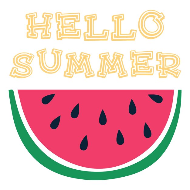 Hello summer vector