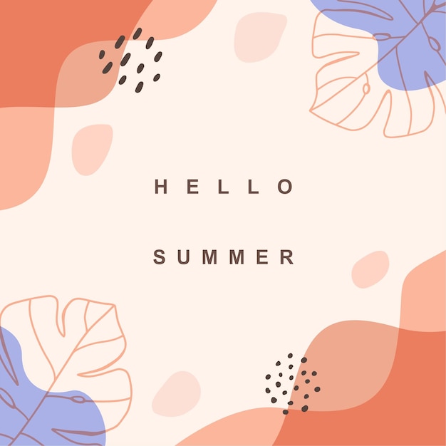 Vector hello summer