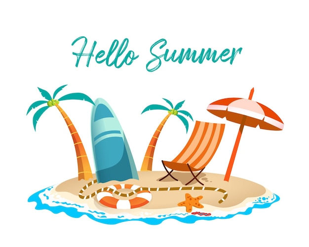 Vector hello summer